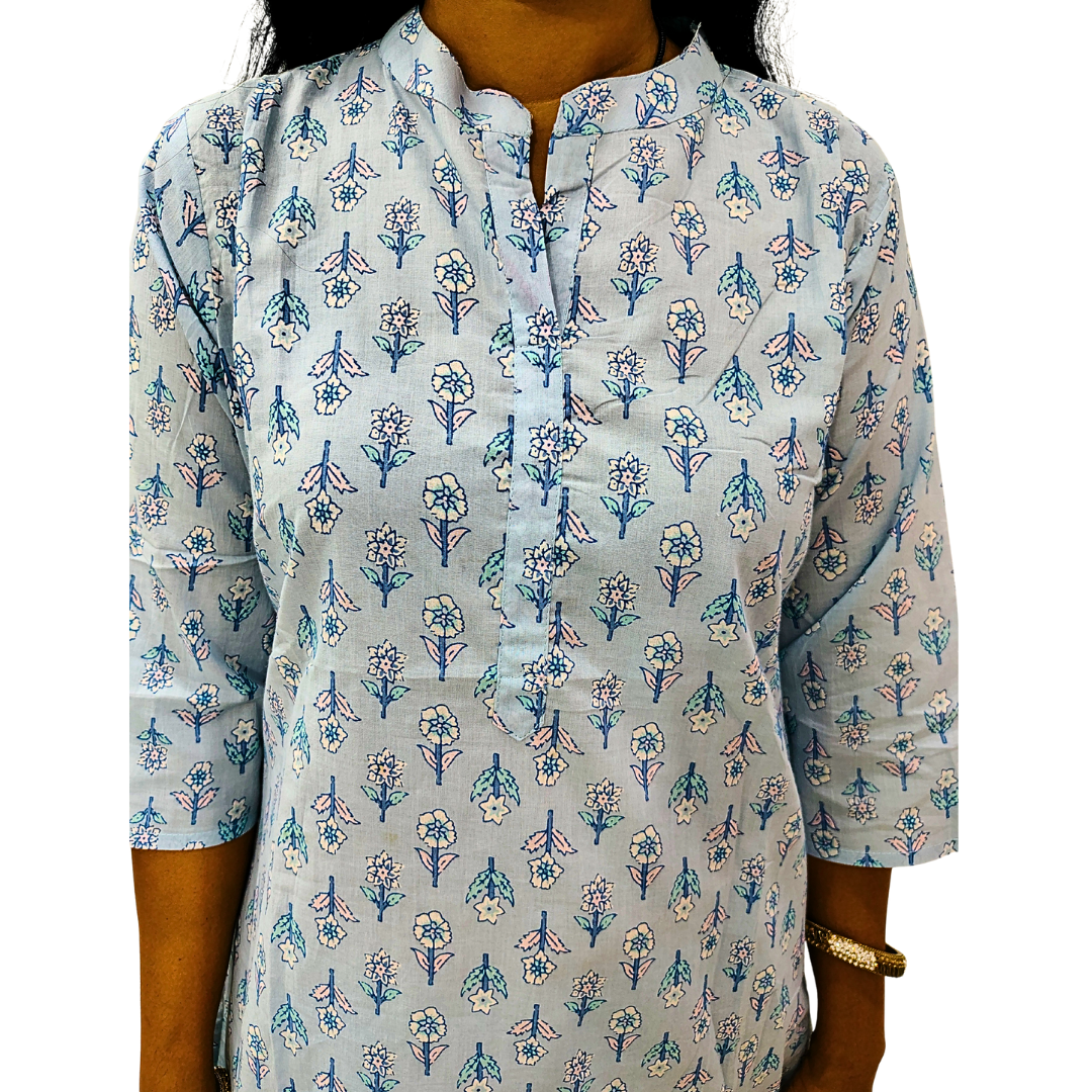 🔹Aasmani Breeze Kurta Set | Women 3-Piece🔹