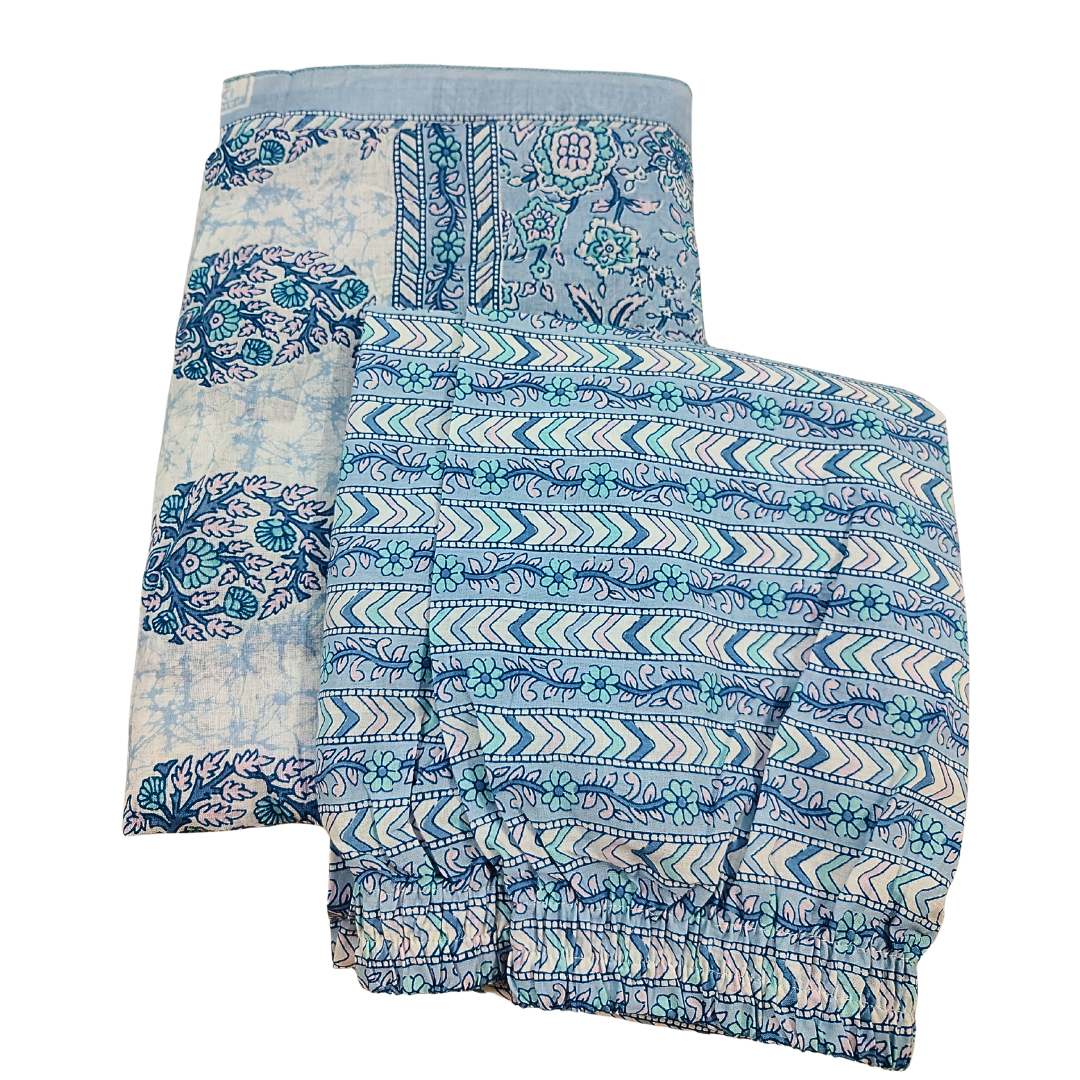 🔹Aasmani Breeze Kurta Set | Women 3-Piece🔹