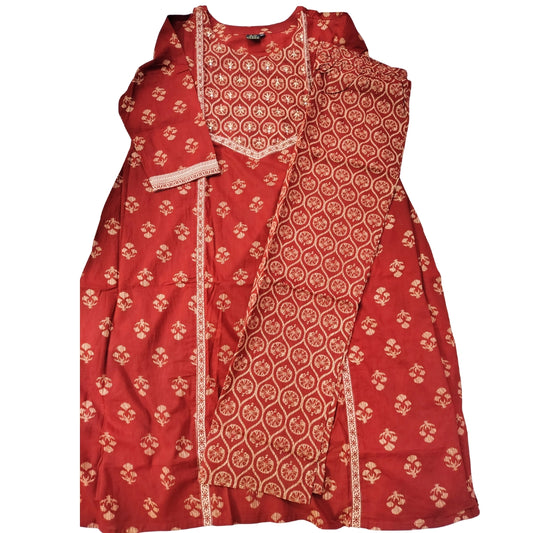 ❤️Gulnaar Rust Kurta Set | Women 2-Piece❤️