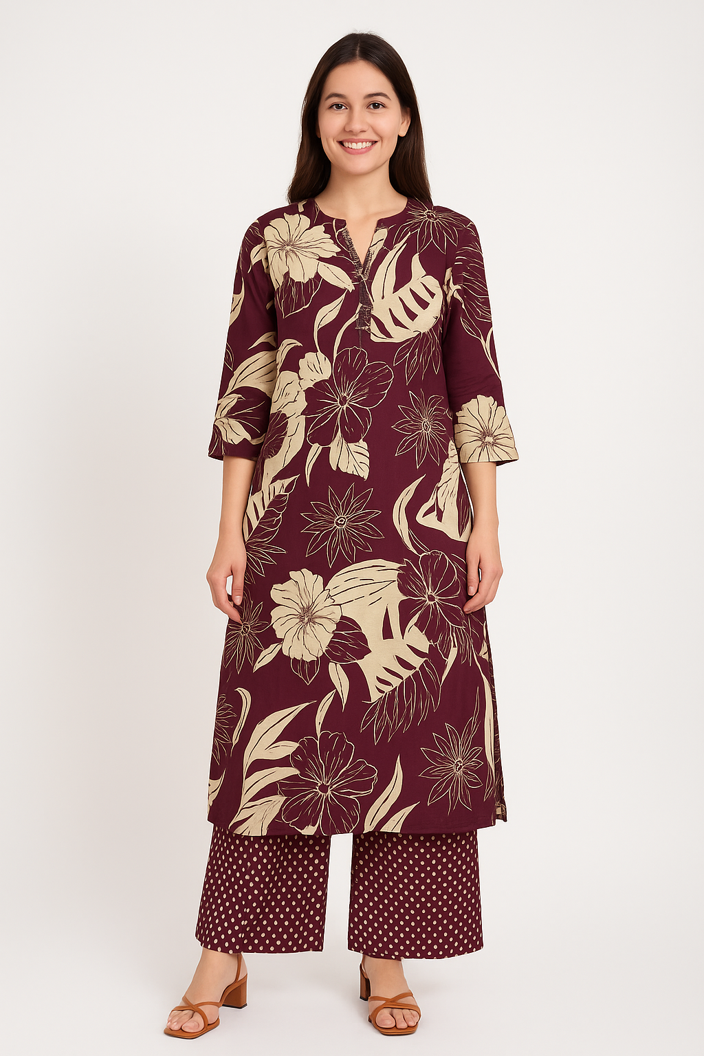 Purple Bloom A-Line Set | Women 2-Piece