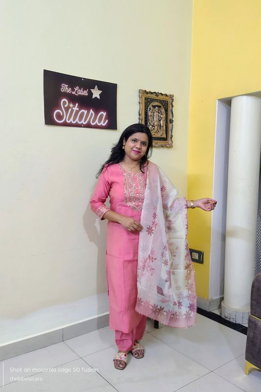 🌸Blush Royale Festive Office Wear Women Kurta Set | 3-Piece🌸