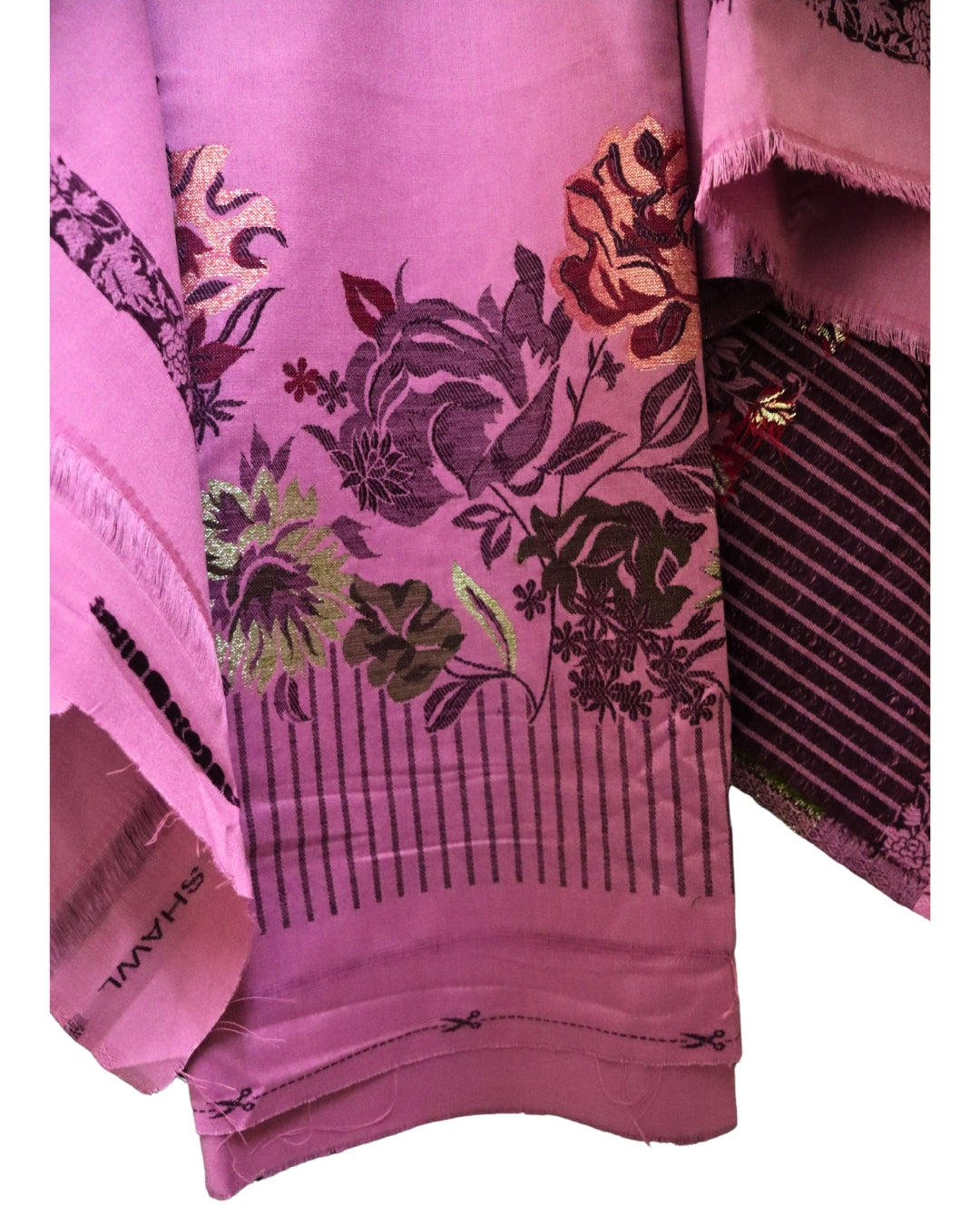 ✨Shimmery Grace Woolen 3-Piece Kurta Set (Unstitched)✨