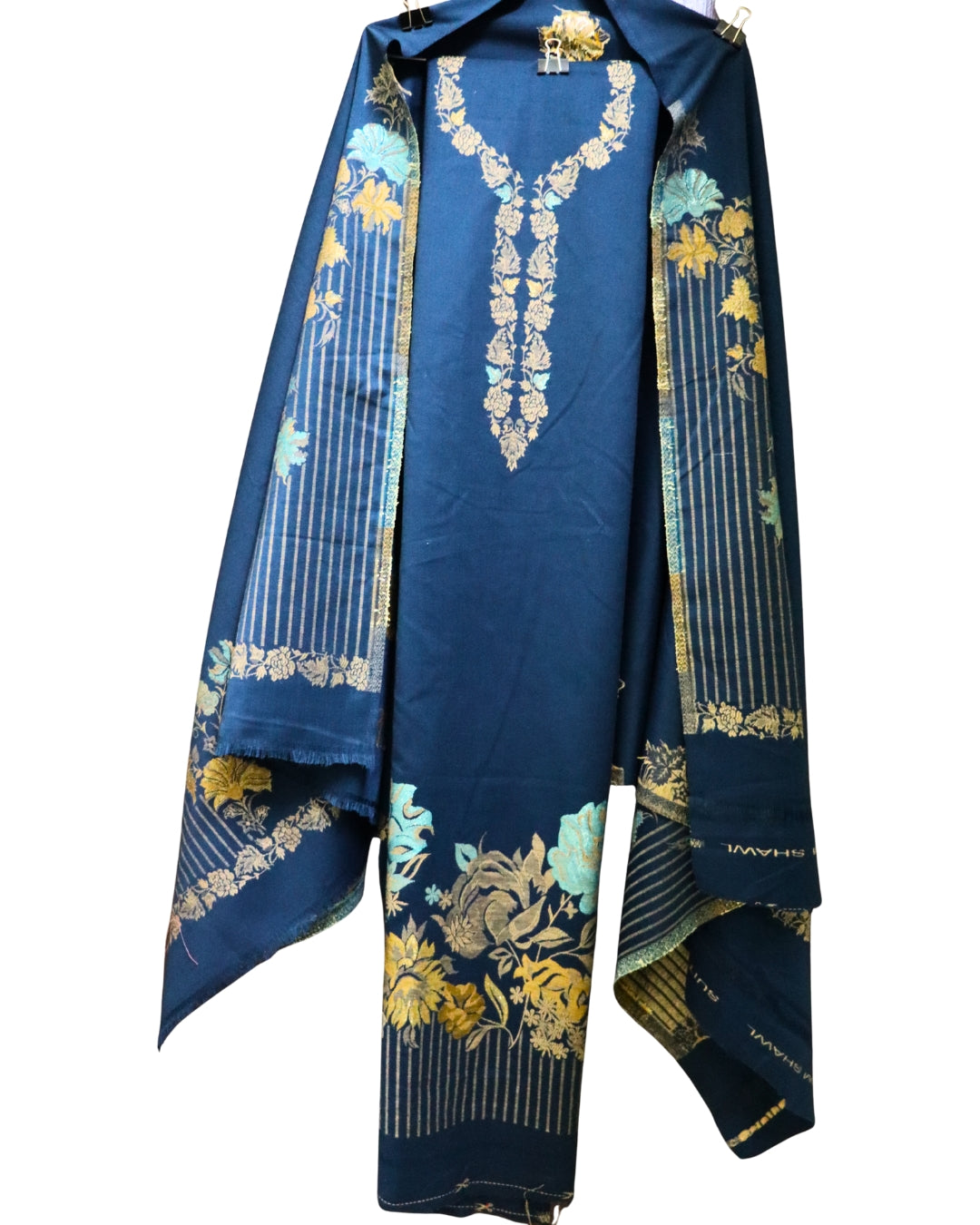 ✨Shimmery Grace Woolen 3-Piece Kurta Set (Unstitched)✨