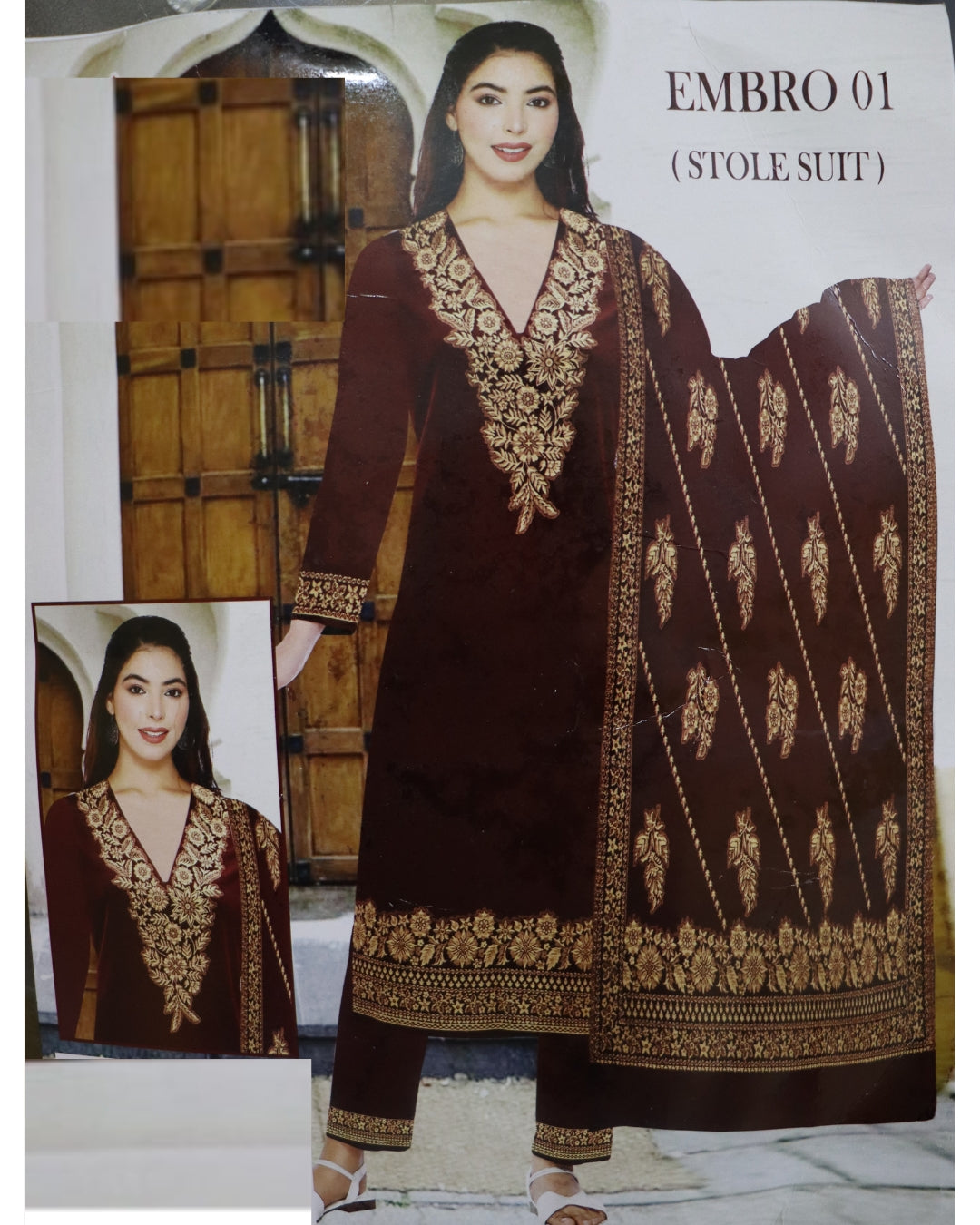 Monochromatic Woolen Unstitched 3-piece Woolen Suit