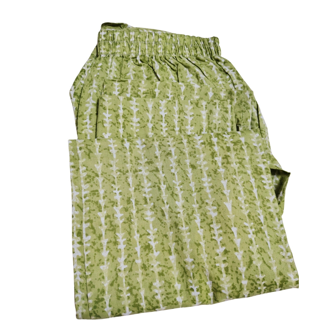 💚Mehkaari – Green Floral Cambric Cotton 2-Piece Kurta Set💚