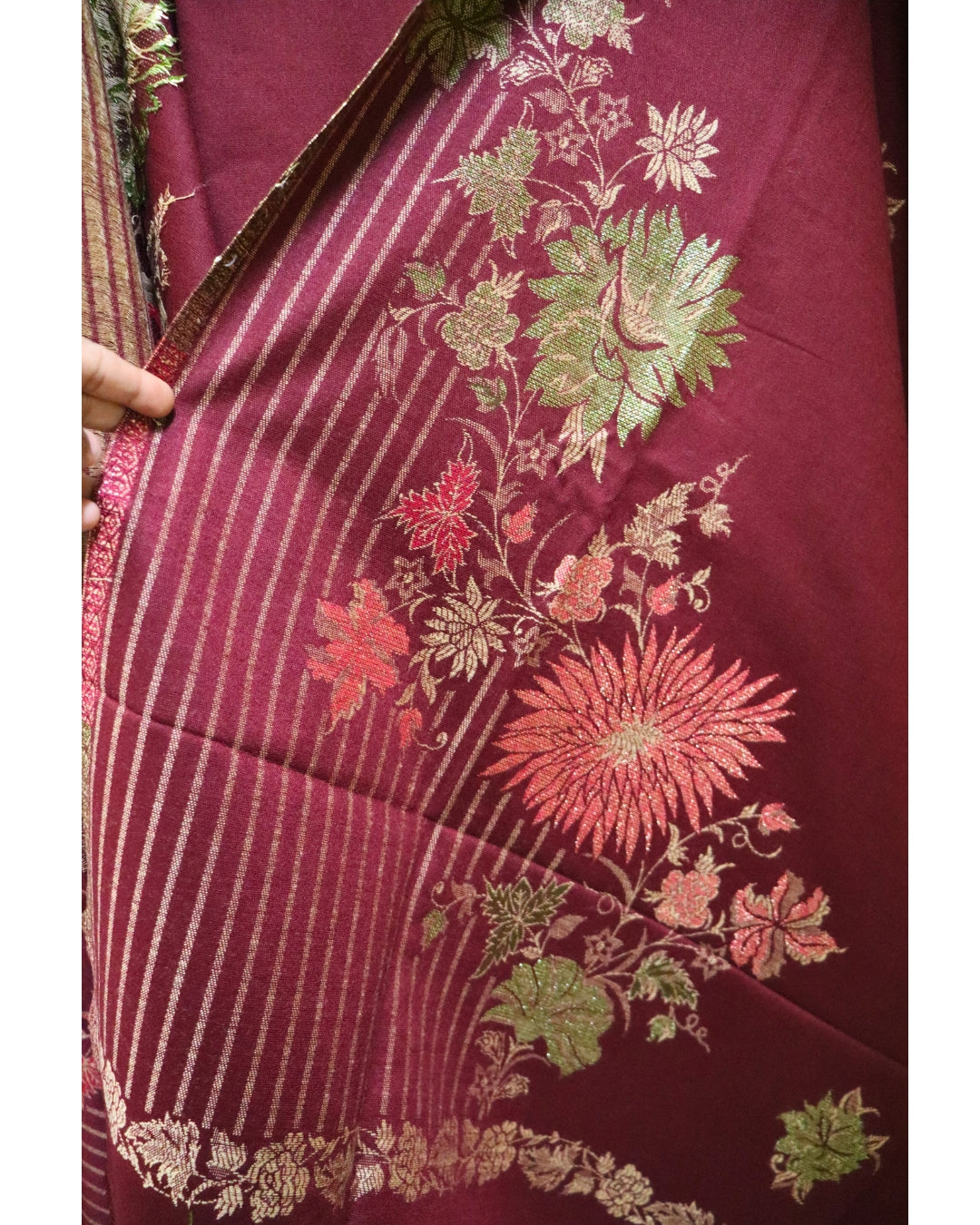 ✨Shimmery Grace Woolen 3-Piece Kurta Set (Unstitched)✨