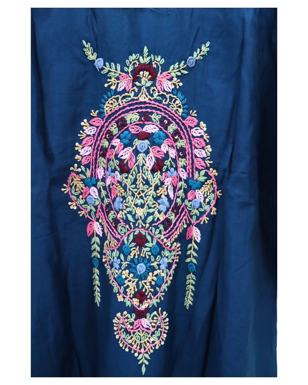 💙Noor-e-Teal Blue Cotton Festive Kurta Set with Organza Dupatta – Elegant Office & Party Wear💙