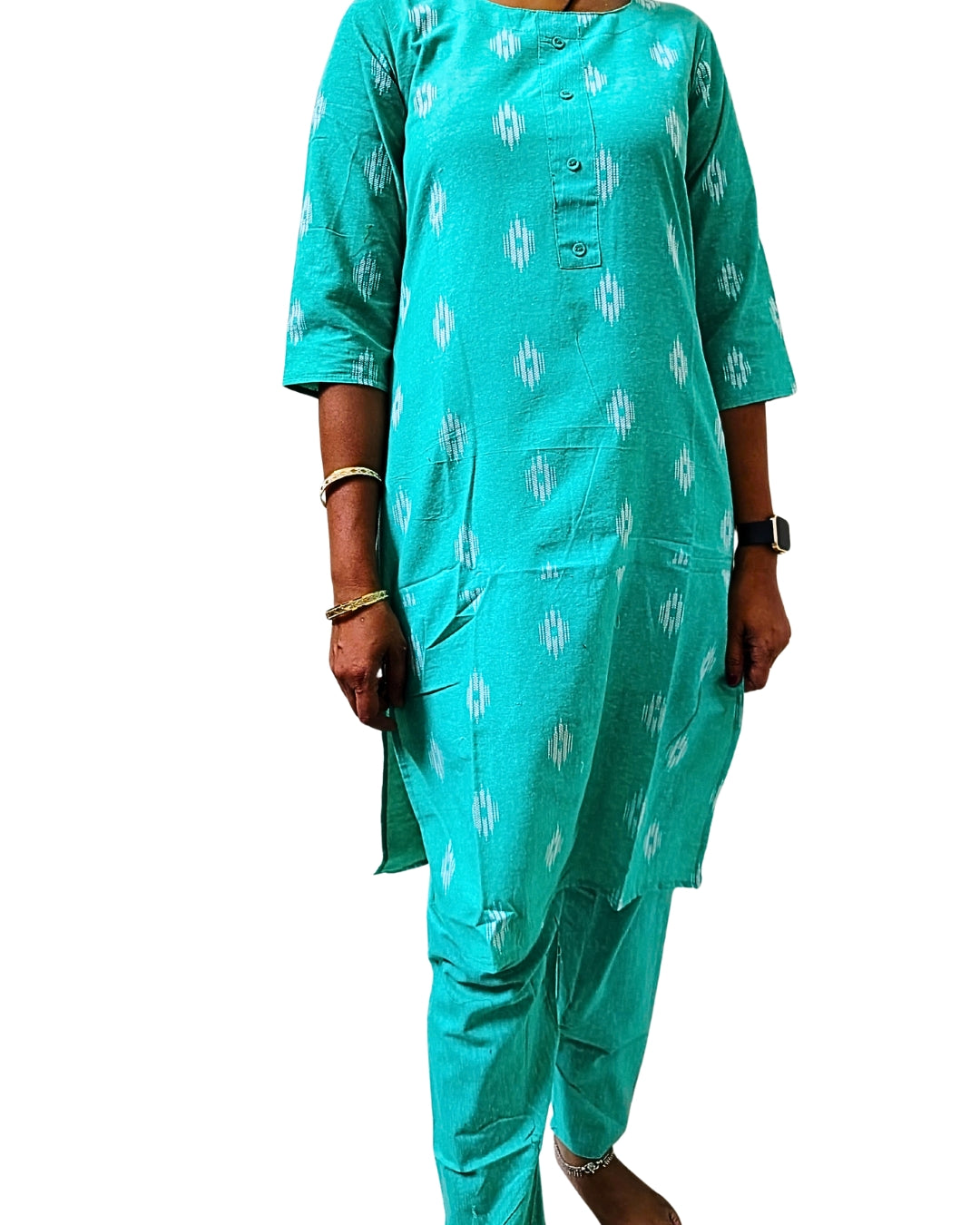 💚Peach Petals Everyday Kurta Set | Women 2-Piece🍑