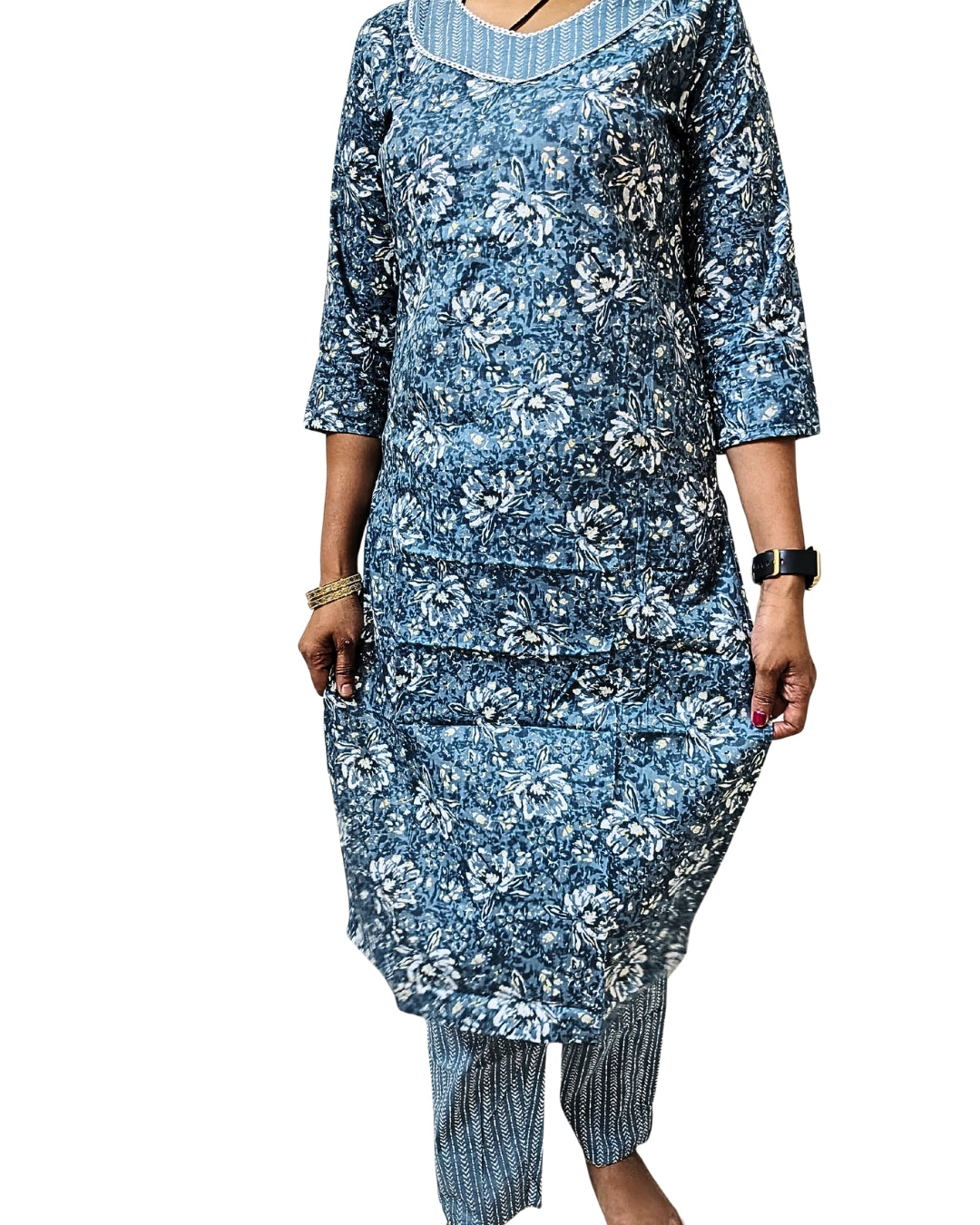 🩶Serene Celestial Sky Women Kurta Set | 3-Piece🩶