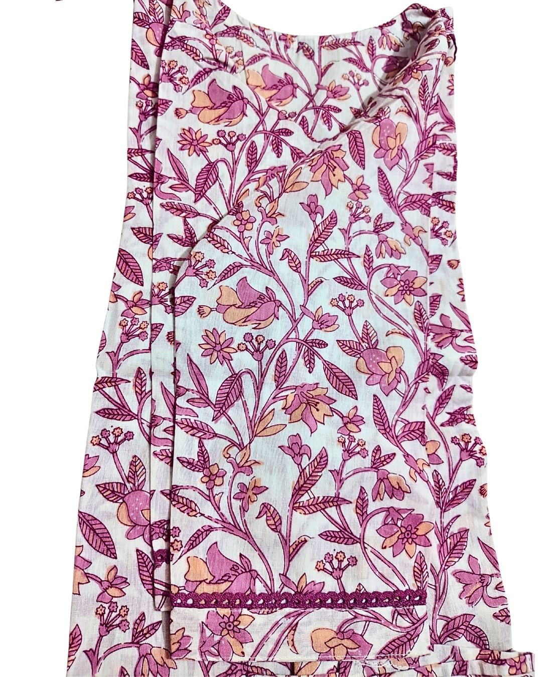 🤎Amber Bloom Floral Cotton Kurta Set | Women 3-Piece🩷