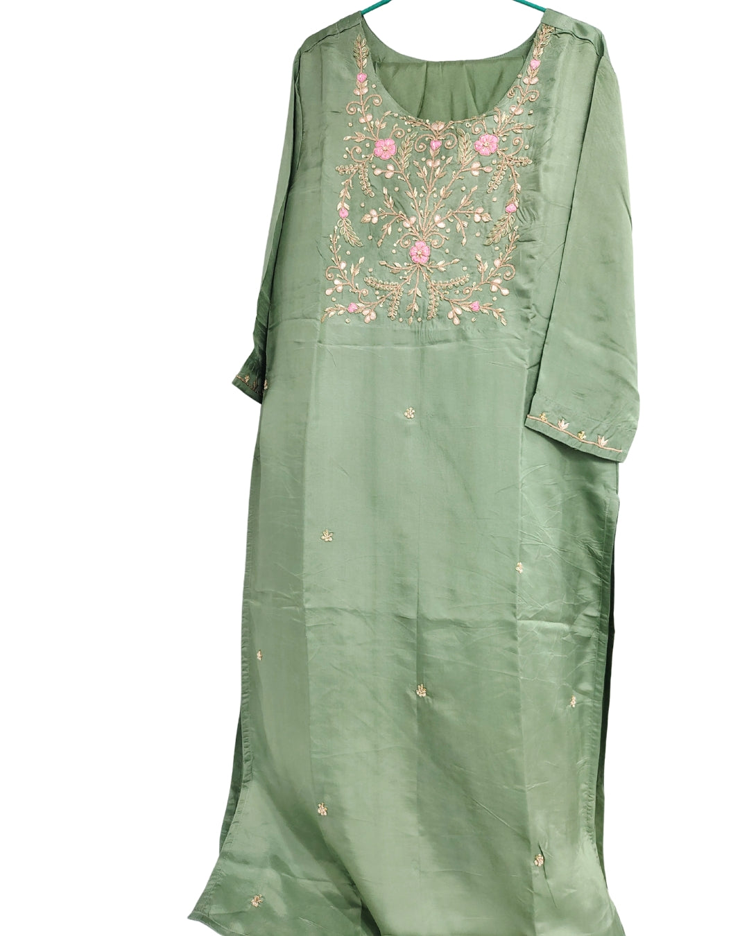 💛Saanjh Phool Embroidered Premium Kurta Set | Women 2-Piece💚
