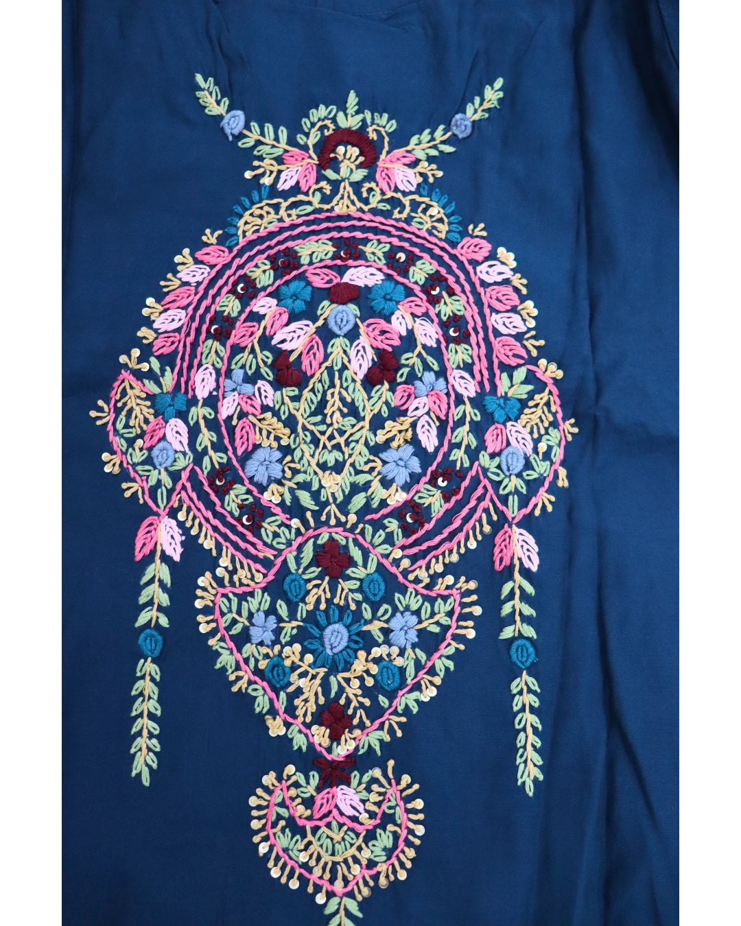 💙Noor-e-Teal Blue Cotton Festive Kurta Set with Organza Dupatta – Elegant Office & Party Wear💙