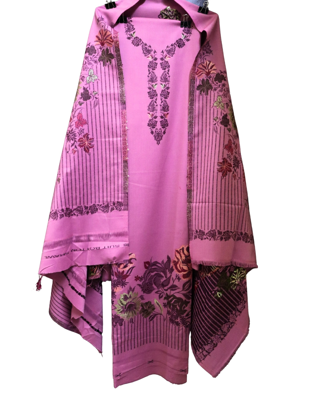 ✨Shimmery Grace Woolen 3-Piece Kurta Set (Unstitched)✨