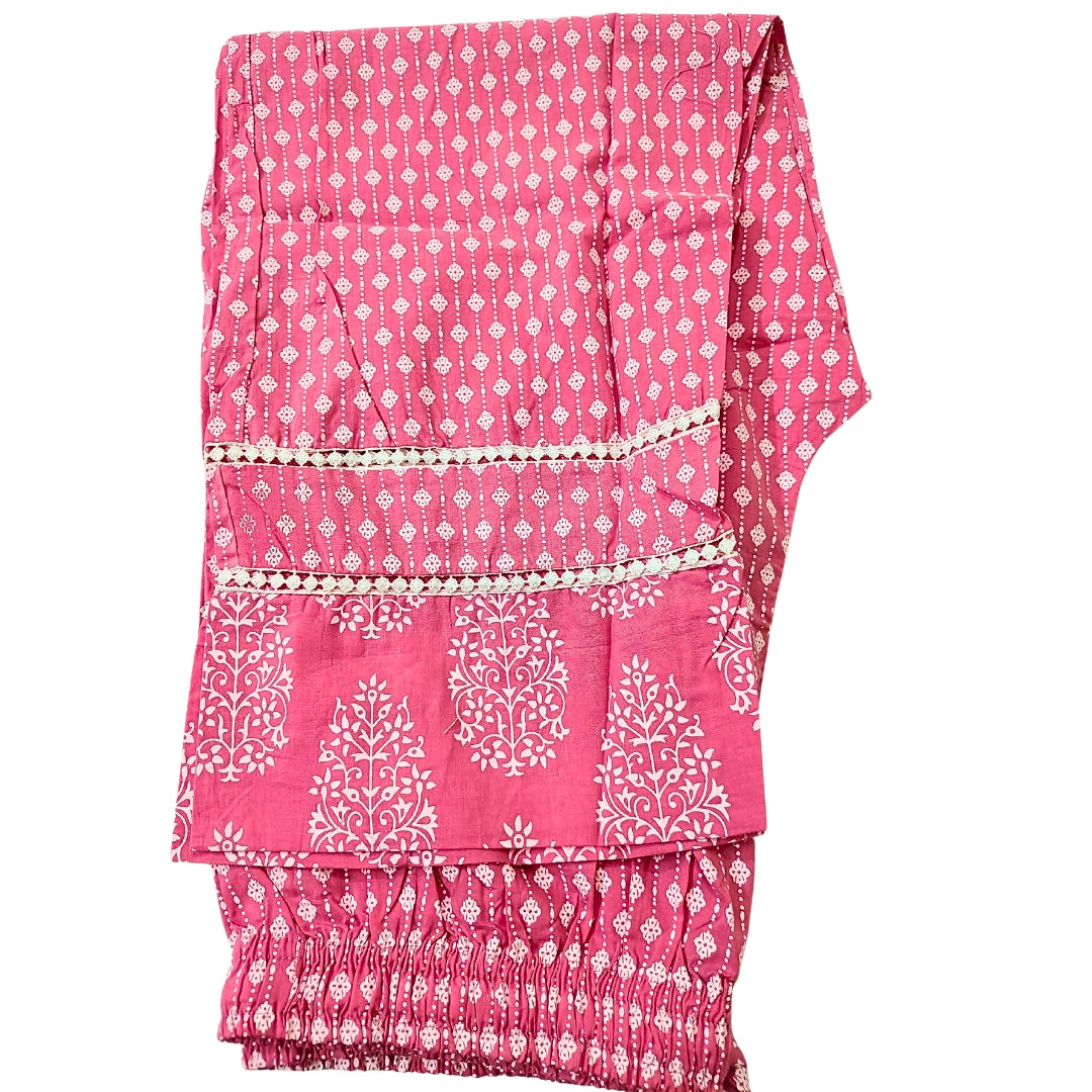 🌸Gulaabi Adaah Heavy Lace Suit | Women 3-Piece🌸
