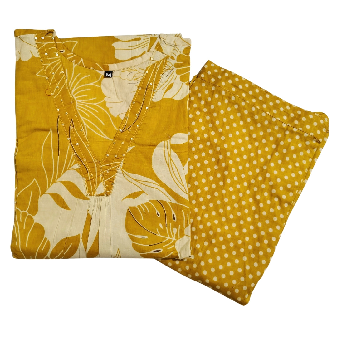 🌟Golden Bloom A-Line Set | Women 2-Piece🌟
