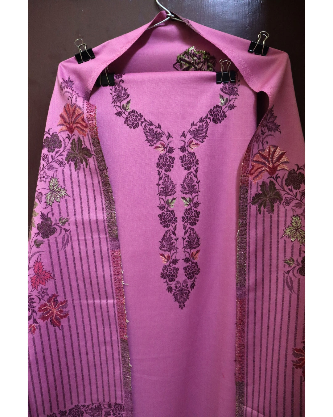 ✨Shimmery Grace Woolen 3-Piece Kurta Set (Unstitched)✨