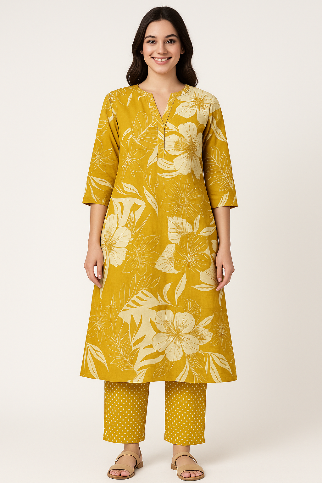 🌟Golden Bloom A-Line Set | Women 2-Piece🌟