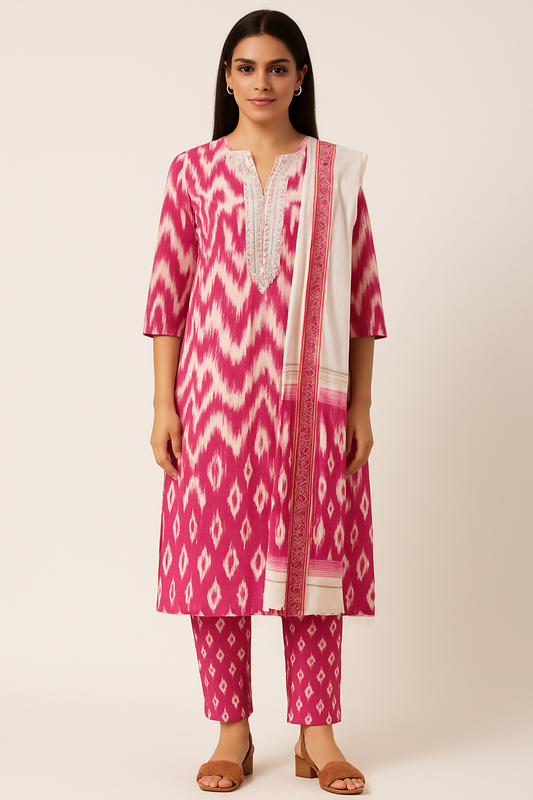 🌺Basant Leher Kurta Set | Women 3-Piece🌺