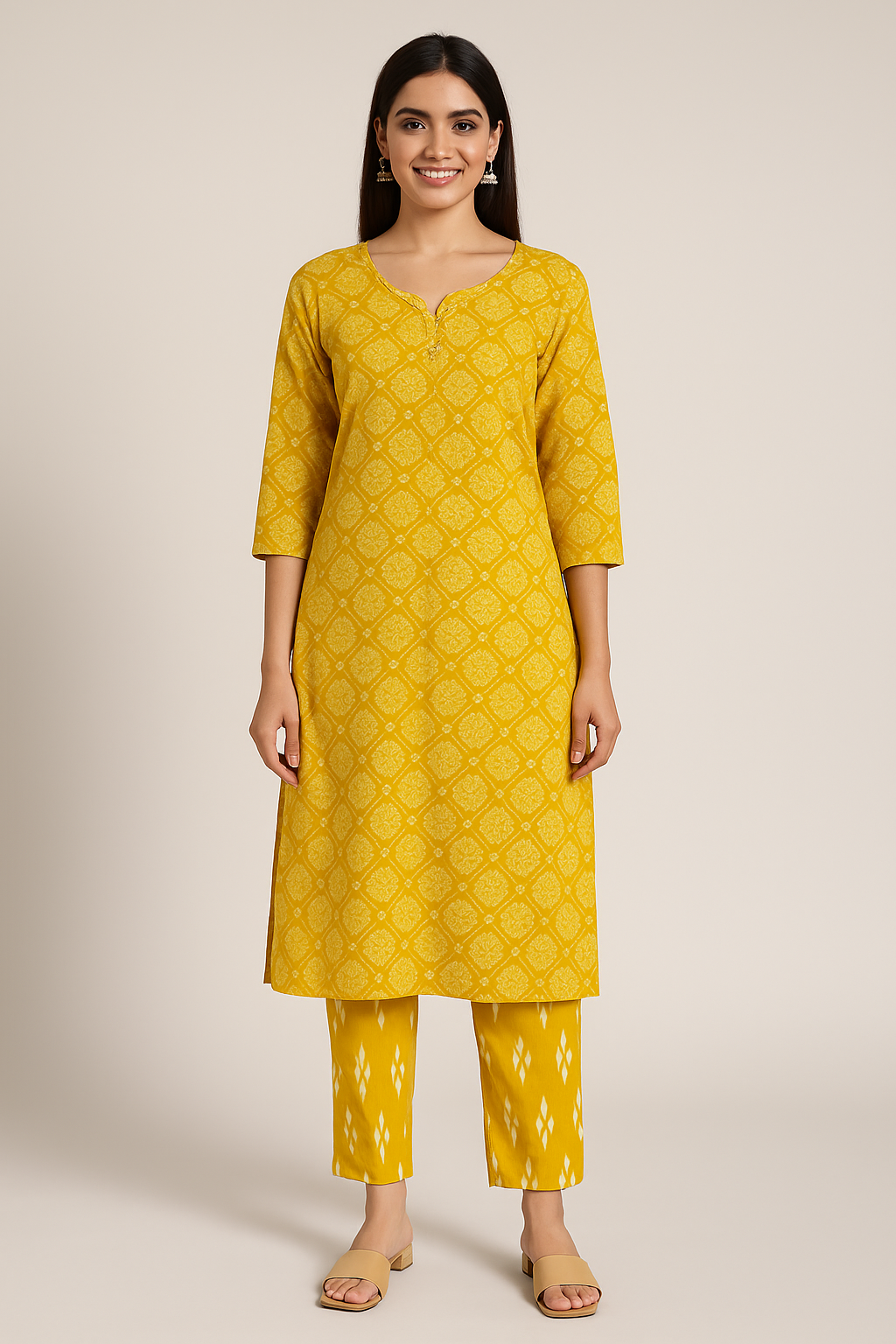 ☀️Genda Blossom Kurta Set | Women 2-Piece☀️