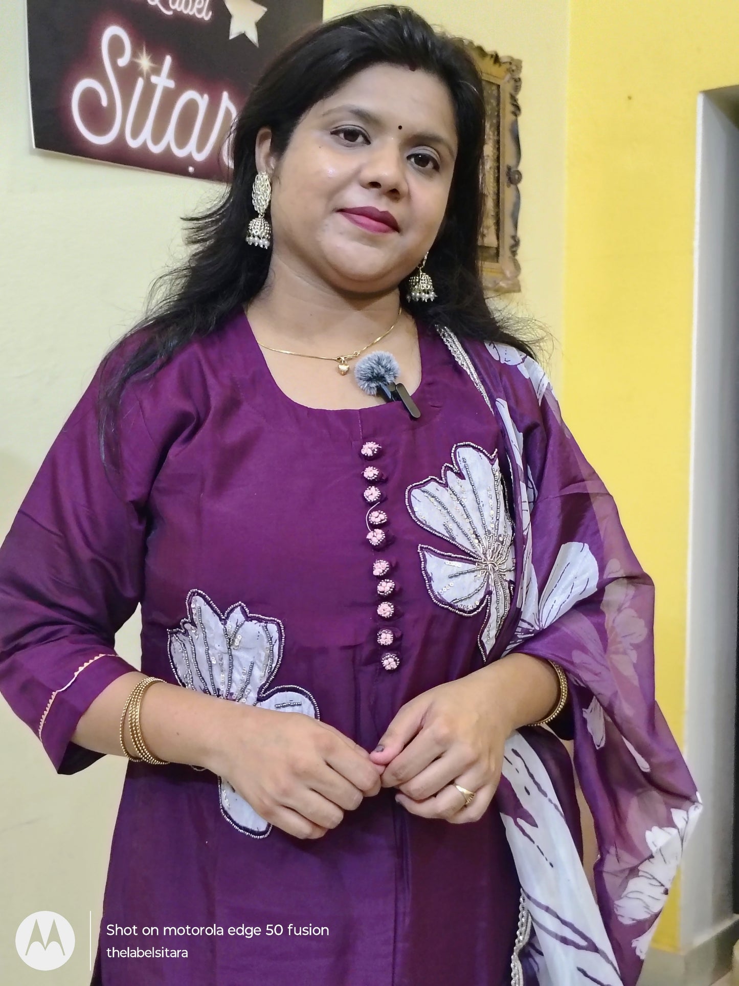 💜 Purple Beauty Women Festive Wear Kurta Set| 3-piece Set💜