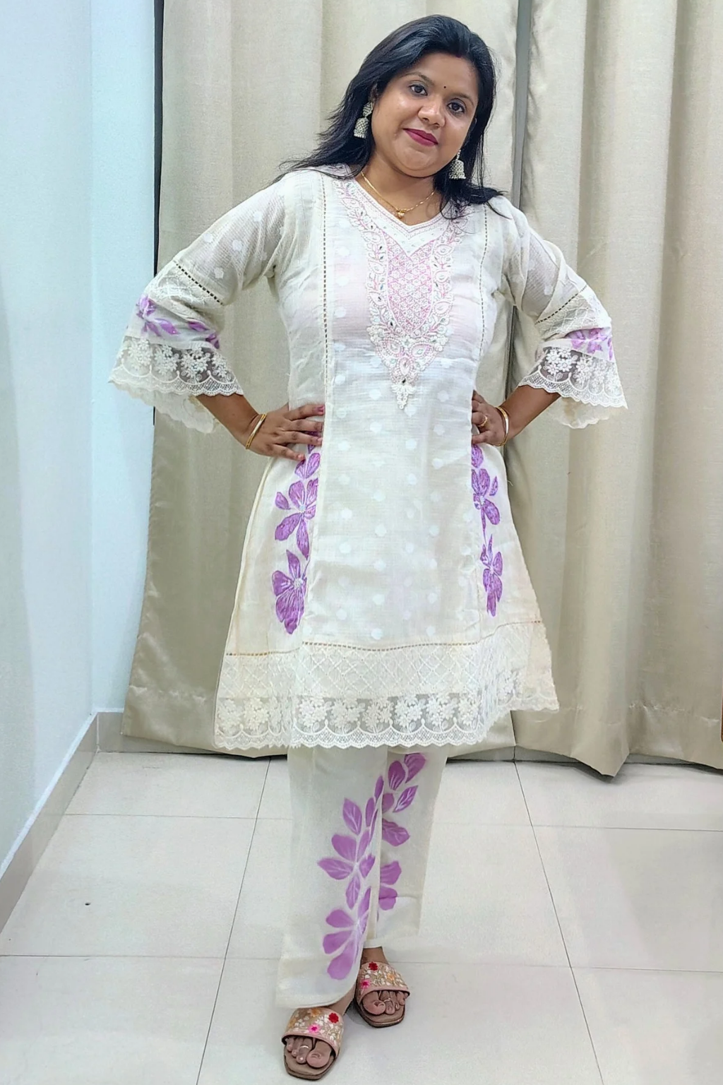 💜Pearl beauty Women Festive Wear Kurta Set🤍