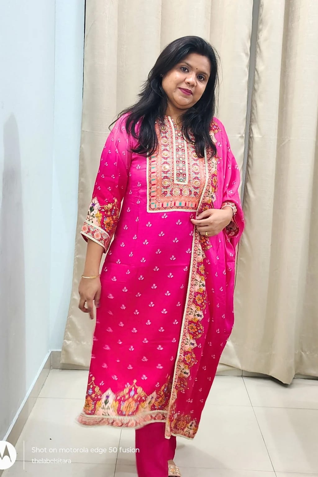 💕Gulabi Noor Women Festive Wear Kurta Set | 3-piece Set💕