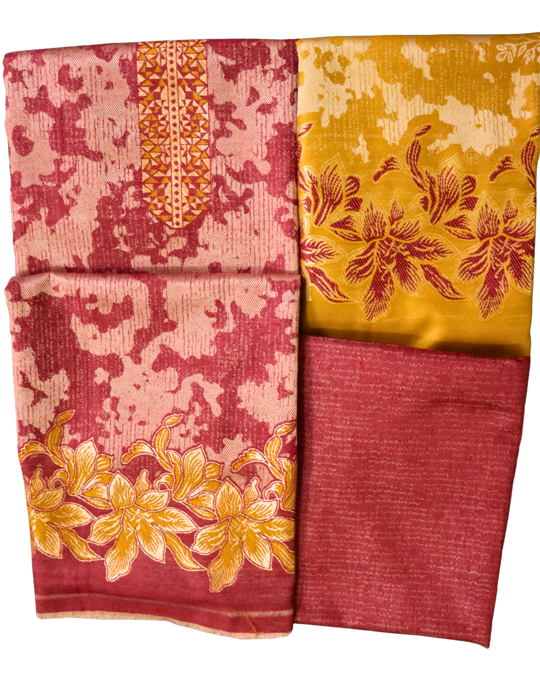 Golden Maroon Woolen Elegance (Suit Material)