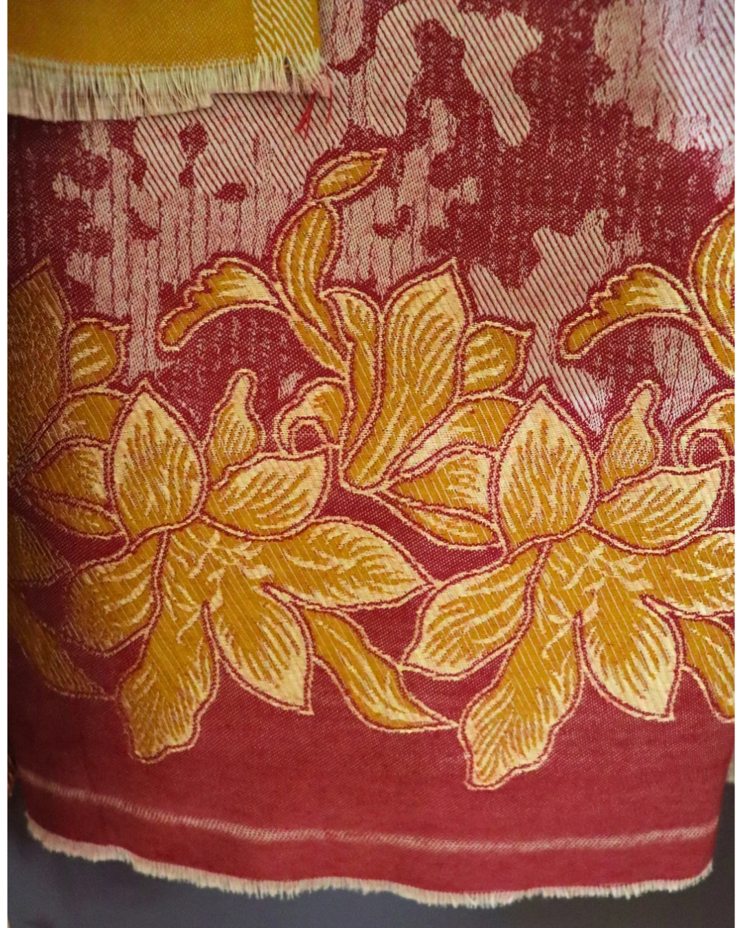 Golden Maroon Woolen Elegance (Suit Material)