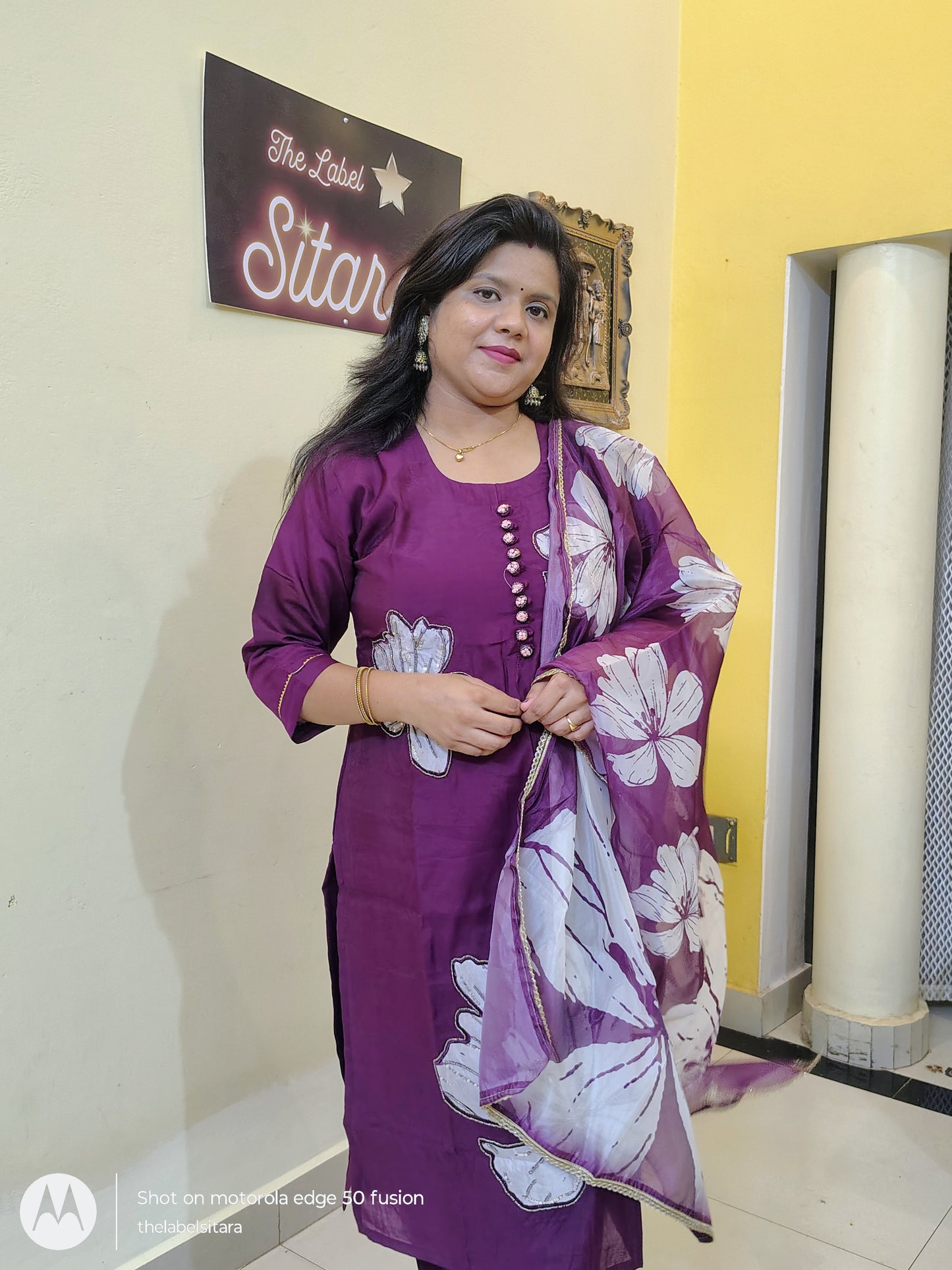 💜 Purple Beauty Women Festive Wear Kurta Set| 3-piece Set💜